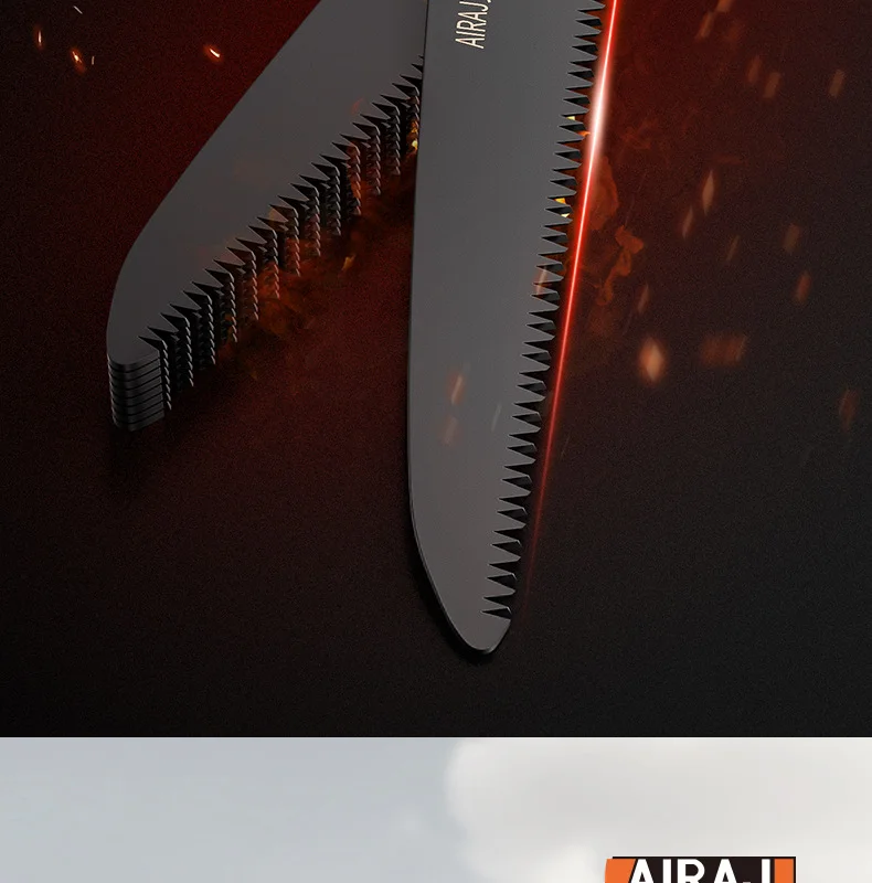 艾瑞泽折叠锯锰钢锯子锋利耐磨便携式木工专用手锯家用跨境代发