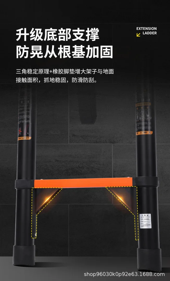 铝合金梯子直梯家用伸缩梯 多功能关节人字梯工程铝梯折叠梯直梯