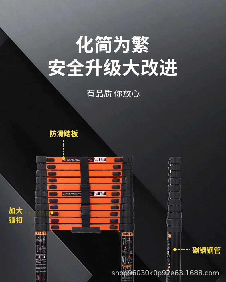 铝合金梯子直梯家用伸缩梯 多功能关节人字梯工程铝梯折叠梯直梯