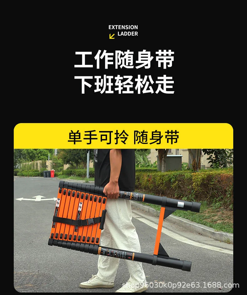 铝合金梯子直梯家用伸缩梯 多功能关节人字梯工程铝梯折叠梯直梯