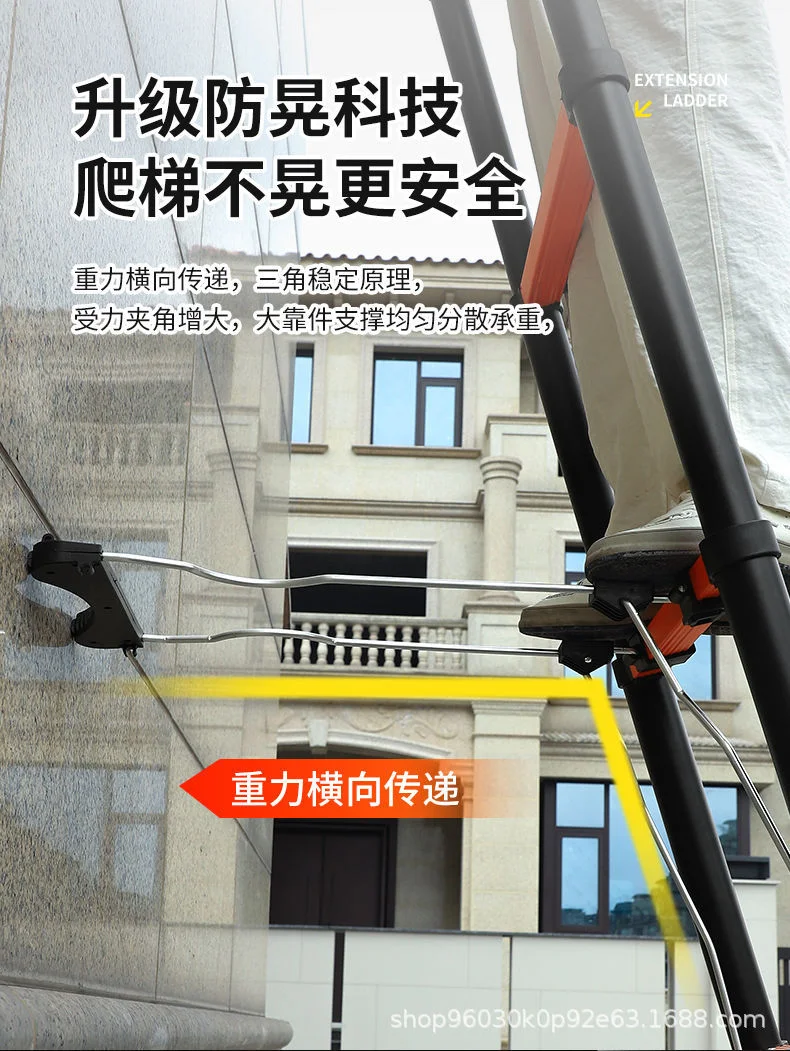 铝合金梯子直梯家用伸缩梯 多功能关节人字梯工程铝梯折叠梯直梯