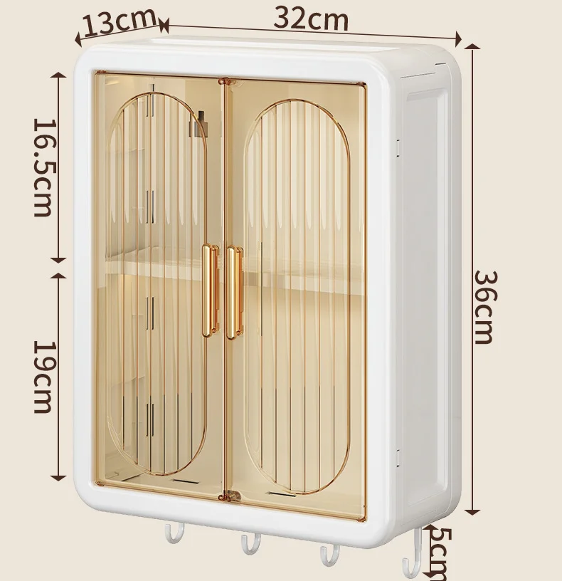 壁挂收纳盒免打孔壁挂浴室防潮收纳柜磁吸防尘储物厨房调料收纳盒