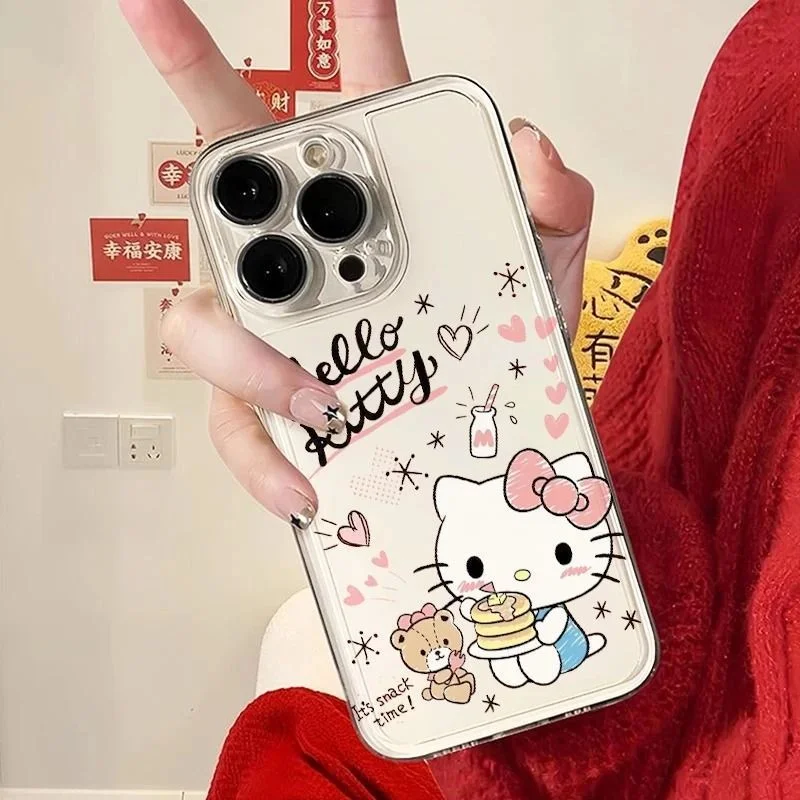 下午茶kt猫适用苹果17PROMAX手机壳iPhone16透明15软壳14轻奢13/X