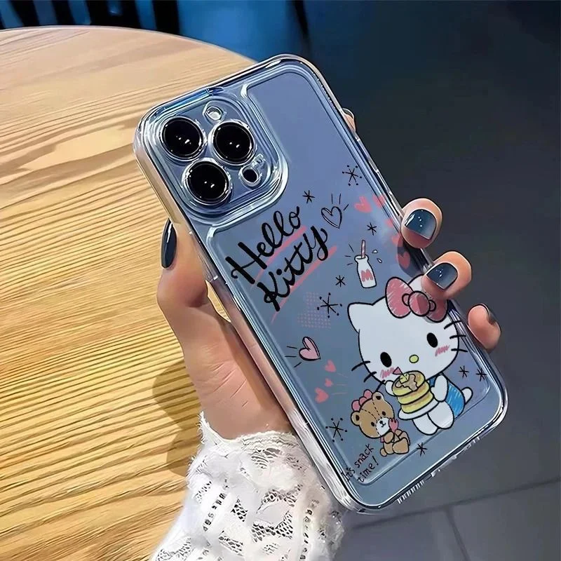 下午茶kt猫适用苹果17PROMAX手机壳iPhone16透明15软壳14轻奢13/X