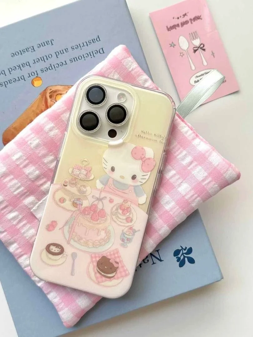 下午茶KT适用苹果16PROMAX手机壳iPhone17可爱15/14大孔13硬壳12