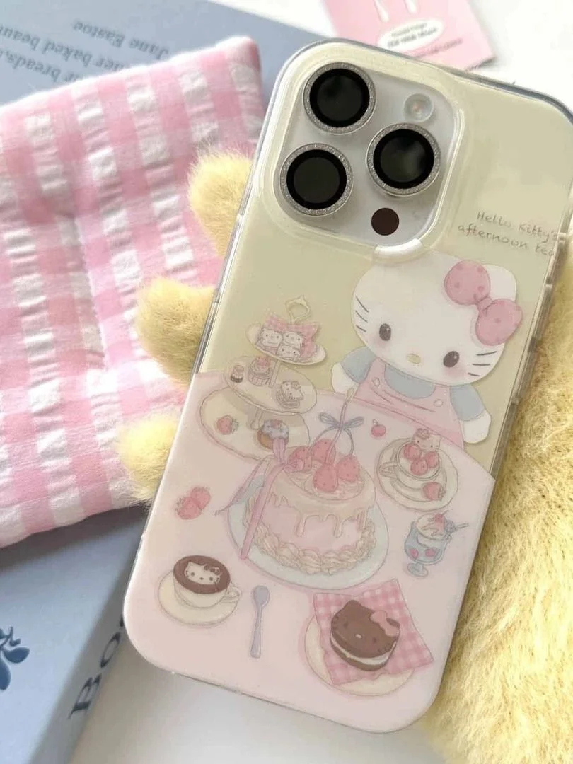 下午茶KT适用苹果16PROMAX手机壳iPhone17可爱15/14大孔13硬壳12